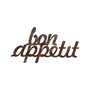 Wallity Rusty Bon Appetit Escultura de pared de metal